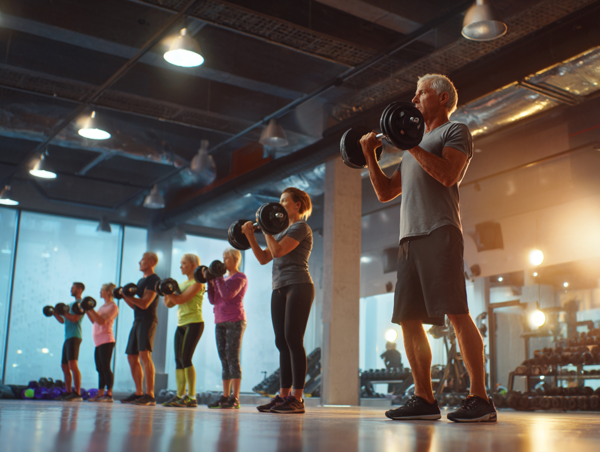 Щаслива група людей після тренування